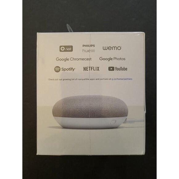 Google Home Mini Smart Speaker w/Google Assistant-Chalk (GA00210-US) NEW SEALED - Picture 2 of 6